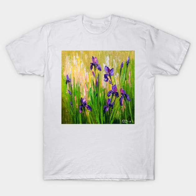 Irises T-Shirt by OLHADARCHUKART